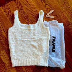 Skims cozy knit tank (Color= Bone, Size= S/M)